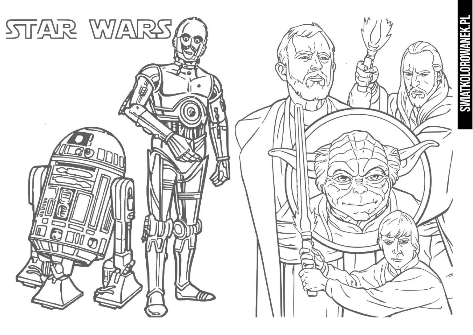 Star Wars Kolorowanki Do Druku Kolorowanka Star Wars - Darmowe kolorowanki do druku