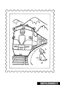 Dzień znaczka pocztowego kolorowanka dla dzieci