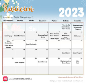 Kalendarz Świat Nietypowych - Kwiecień 2023