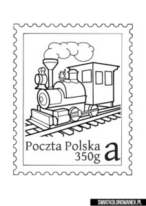 Kolorowanka z okazji dnia znaczka pocztowego