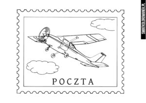 Znaczek pocztowy Poczta Polska kolorowanka