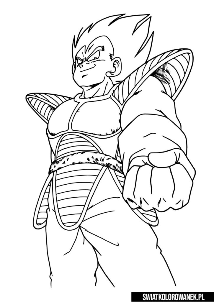 Vegeta Kolorowanka Dragon Ball