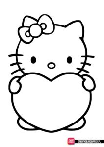 Hello Kitty kolorowanka dla dziewczynek
