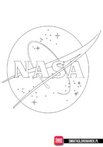 Kolorowanka logo NASA dla chłopców