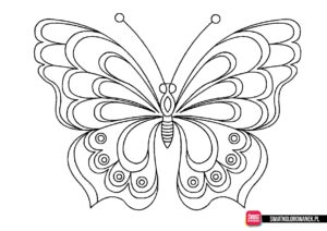 Motylek kolorowanka dla dziewczynek