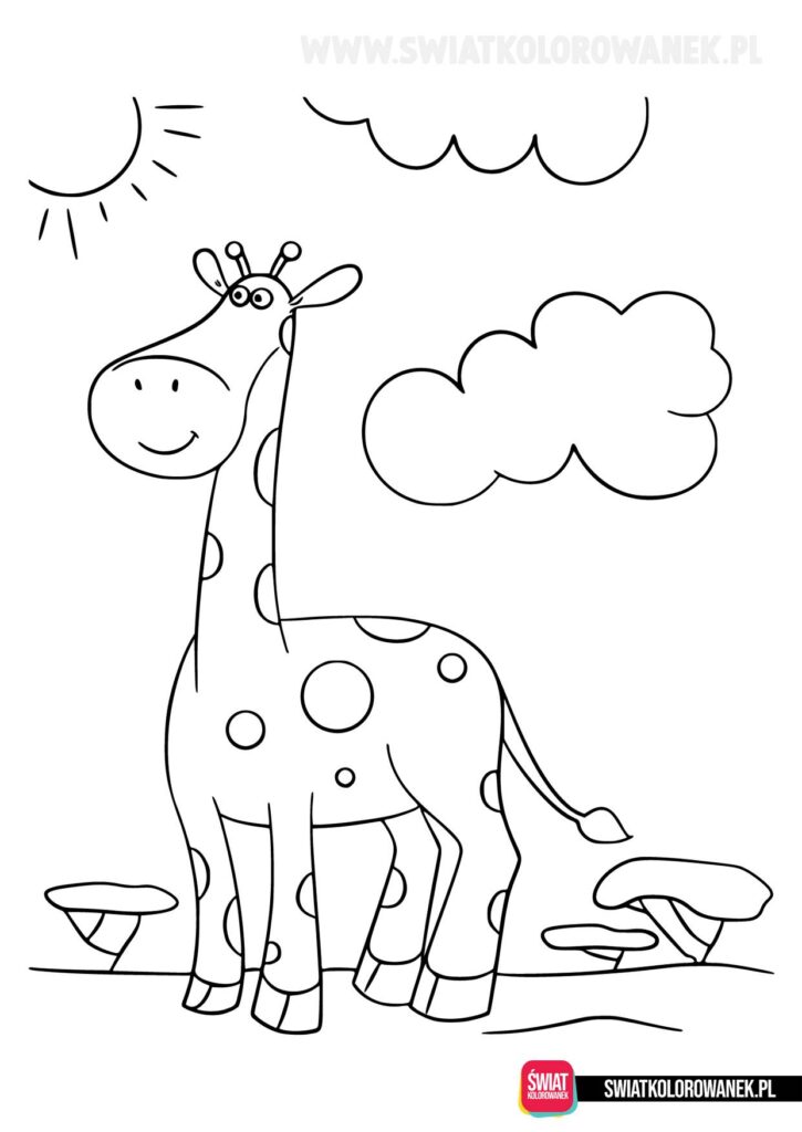 Kolorowanka żyrafa dla dzieci