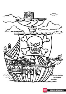 Malowanka okręt piratów