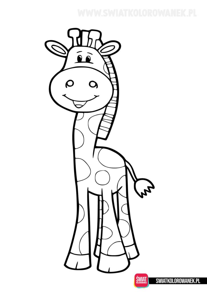 Żyrafa kolorowanka dla dzieci