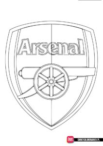 Arsenal Londyn logo kolorowanka