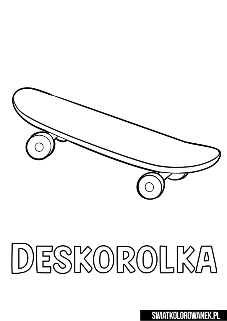 Kolorowanka deskorolka