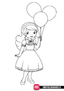 Dziewczynka z balonikami kolorowanka