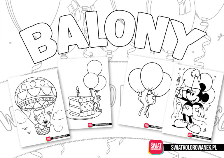Kolorowanki baloniki i balony