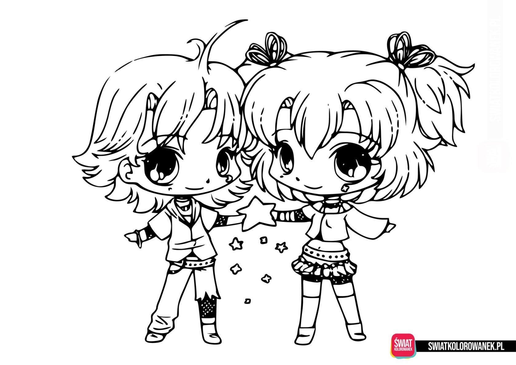 Kolorowanki Chibi