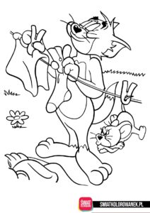 Darmowa kolorowanka do druku Tom i Jerry