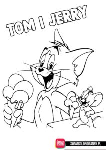 Tom i Jerry kolorowanka dla dzieci