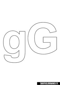 kolorowanka mała i duża litera G