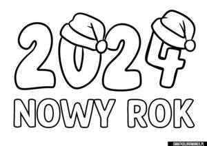 2024 Nowy Rok kolorowanka