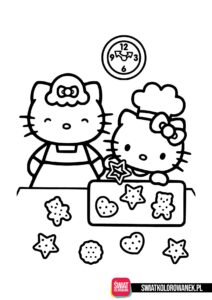 Hello Kitty kolorowanka z pierniczkami
