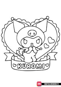 Kolorowanka Kuromi do wydruku