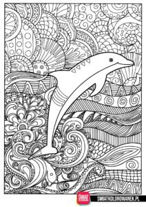 Kolorowanka antystresowa delfin