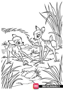 Malowanki z Bambim dla dzieci