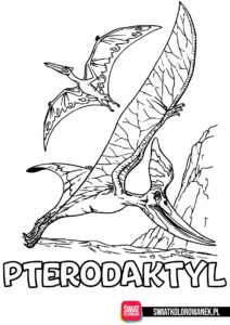 Pterodaktyl kolorowanka