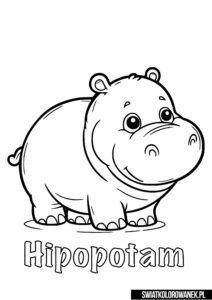 Hipopotam kolorowanka