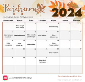 Kalendarz Świat Nietypowych - Październik 2024