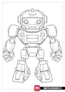 Kolorowanka Robot do druku pdf