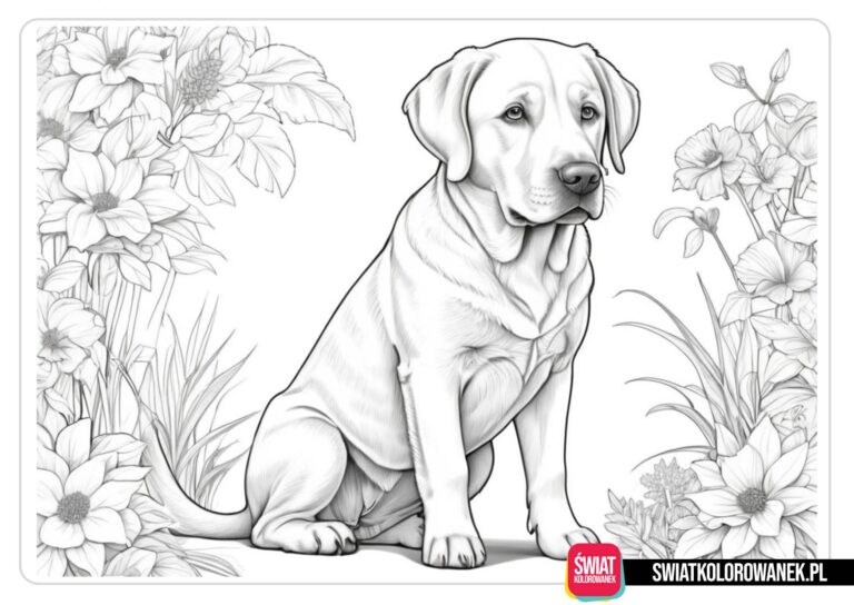 Kolorowanka dla dorosłych Labrador