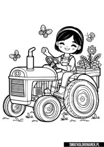 Kolorowanka z traktorem