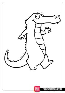 Zabawny krokodyl kolorowanka dla dzieci