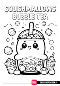 Squishmallows Kolorowanki - Bubble Tea