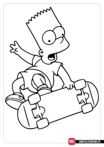 Bart Simpson kolorowanka