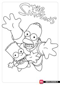 SImpsonowie kolorowanki - Bart i Homer kolorowanka