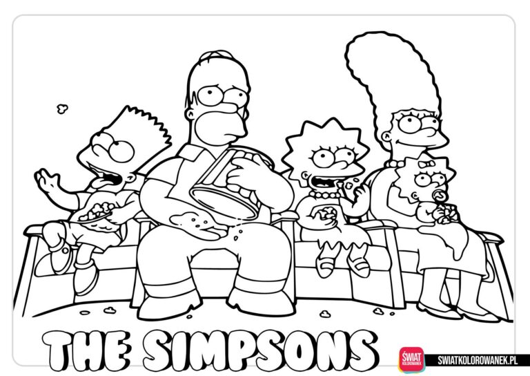 Kolorowanka z serialu The Simpsons