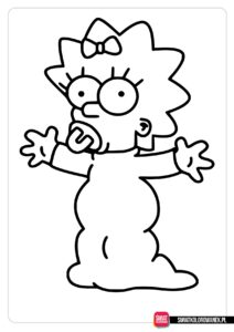 Maggie Simpson kolorowanka do druku