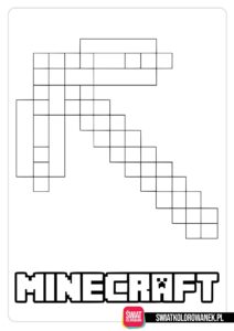 Minecraft kilof kolorowanka