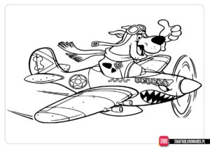 Scooby Doo pilot samolotu malowanka