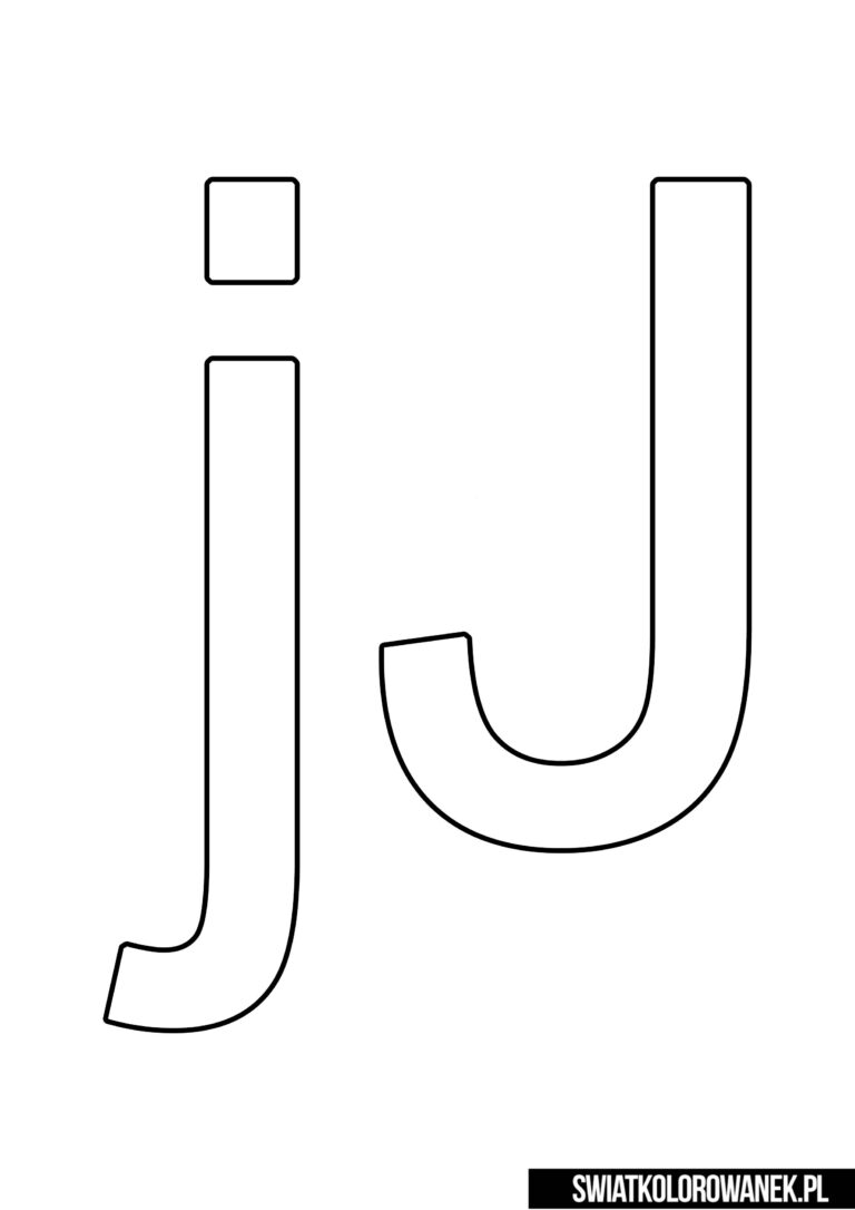 kolorowanka mała i duża litera J