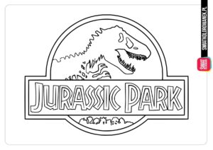 Jurassic World logo kolorowanka