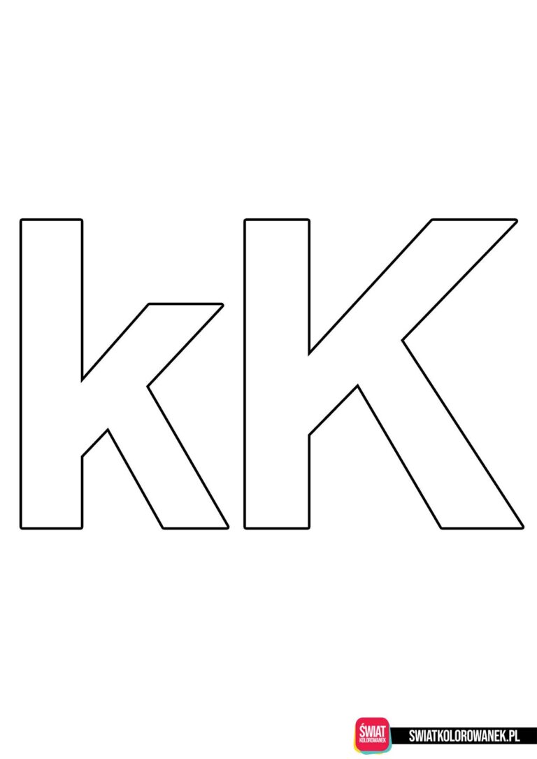 kolorowanka mała i duża litera K
