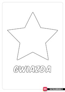 Kolorowanki kształty - gwiazda