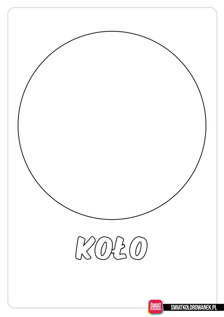 Kolorowanki kształty - koło
