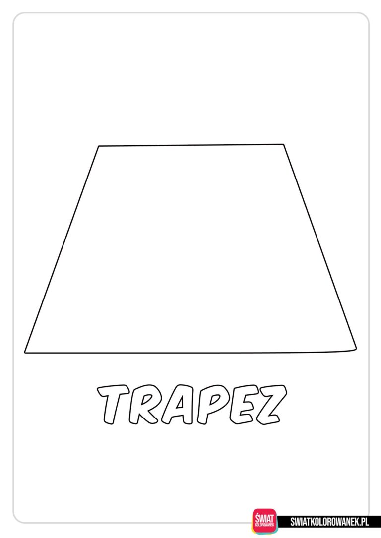 Kolorowanki kształty - trapez
