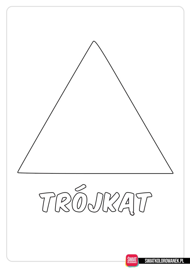 Kolorowanki kształty - trójkąt