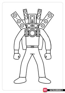 Speakerman Skibidi Toilet Kolorowanki