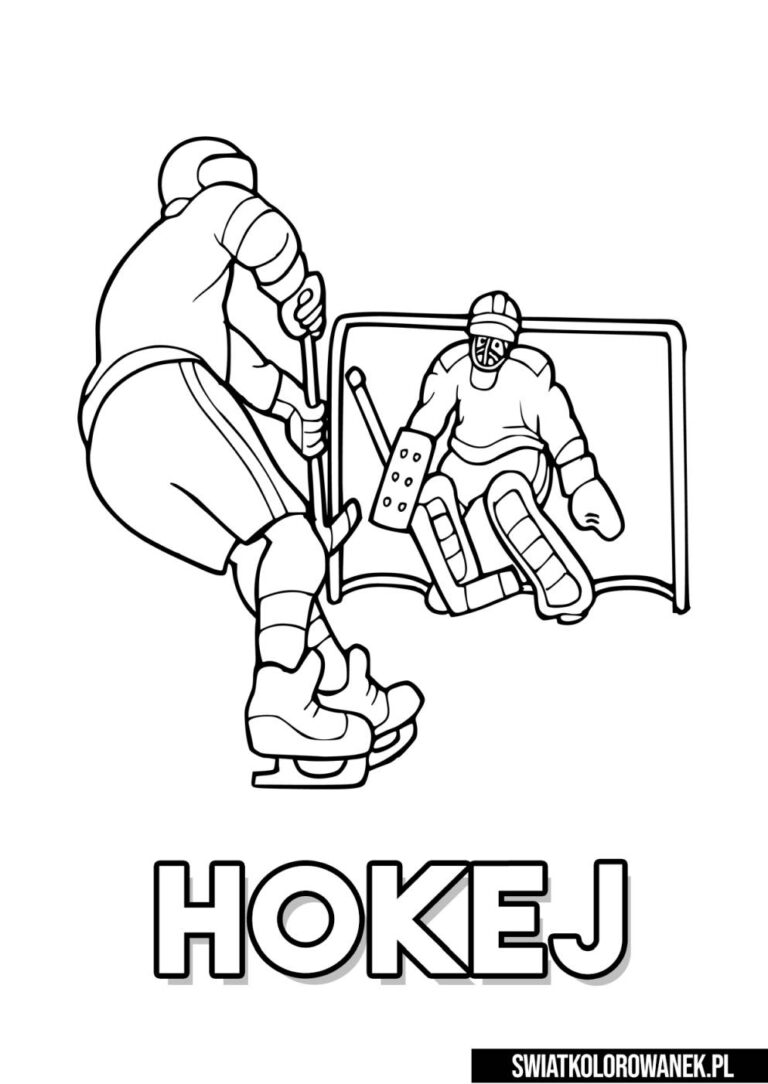 Kolorowanki hokej do druku
