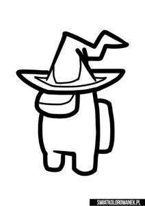 Kolorowanka Among Us Wizard