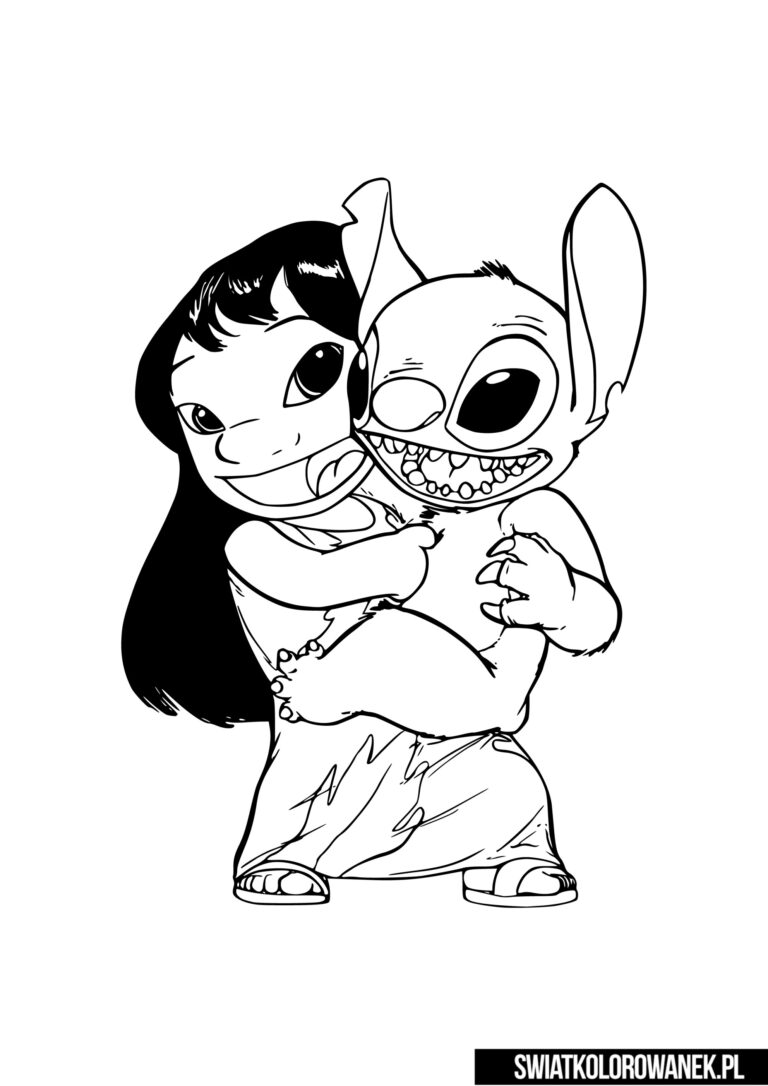 Lilo i Stich kolorowanka online do druku